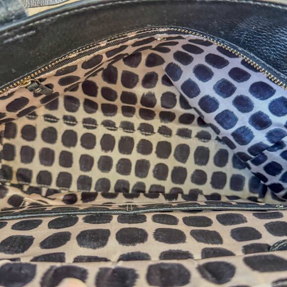 Kate Spade New York, Spencer Court Archie Tote, Black Pebbled Leather & Suede - Picture 5 of 12